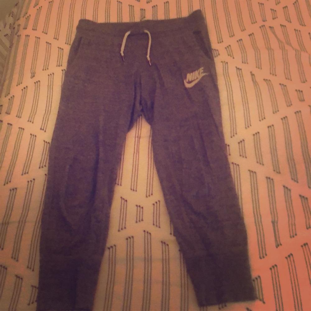 Gray Nike joggers